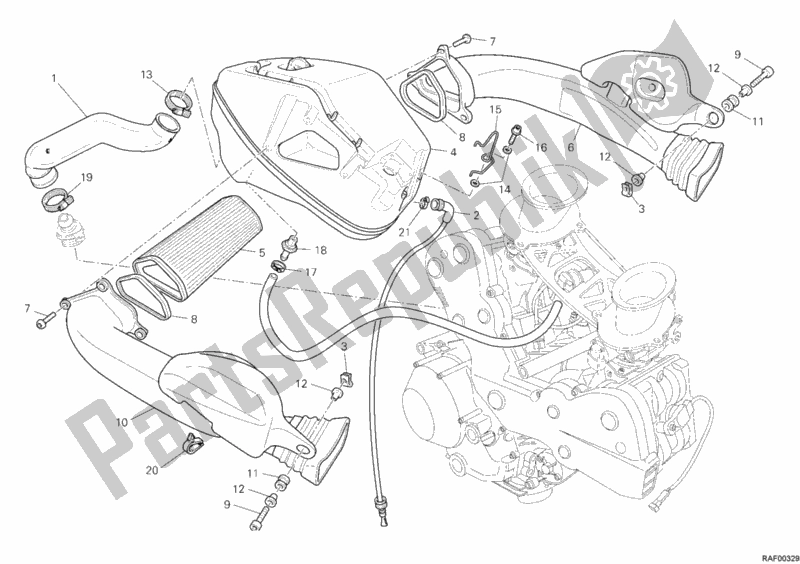 Toutes les pièces pour le Admission du Ducati Superbike 848 USA 2009
